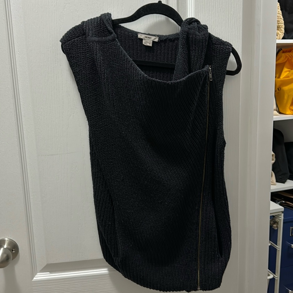 Helmut Lang Sweater Vest with hood and pockets